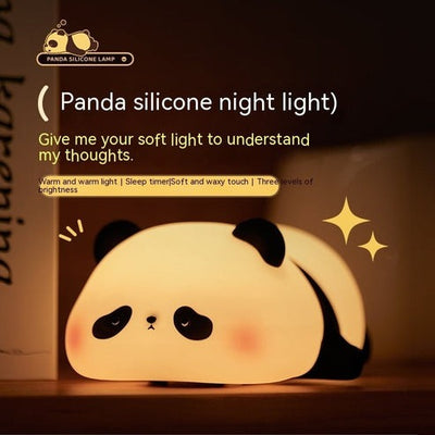 Cute Panda Shape Silicone Night Light - Dubai Baby Room Decor
